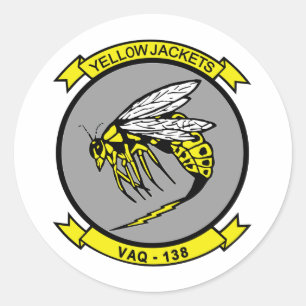 VAQ-138 Gele Jassen Ronde Sticker