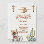 Vaquerito en Camino Spanish cowboy baby shower Kaart (Voorkant)