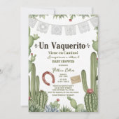 Vaquerito en Camino Spanish cowboy baby shower Kaart (Voorkant)