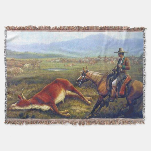 Vaquero C 1830 Het Oude Westen De Cowboy Deken (Voorkant)