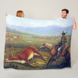 Vaquero C 1830 Het Oude Westen De Cowboy Fleece Deken