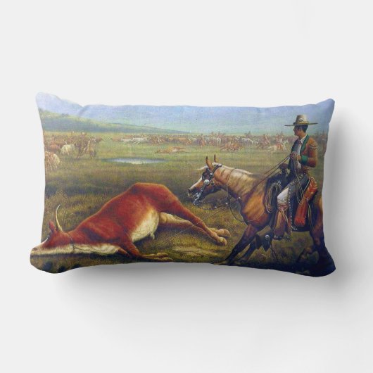 Vaquero C 1830 Het Oude Westen De Cowboy Kussen (Voorkant)