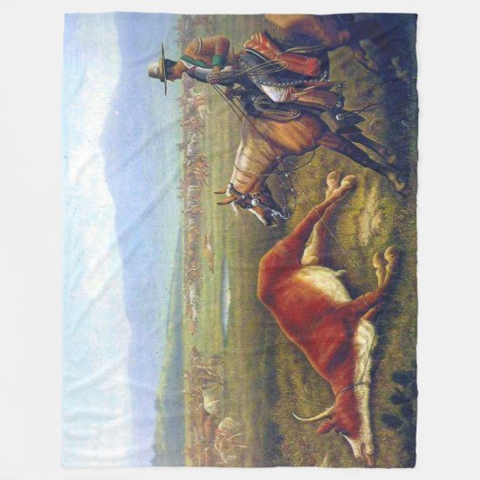 Vaquero C 1830 The Old West The Cowboy Fleece Deken (Voorkant)