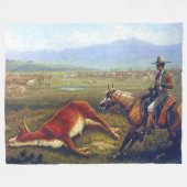 Vaquero C 1830 The Old West The Cowboy Fleece Deken (Voorkant (Horizontaal))