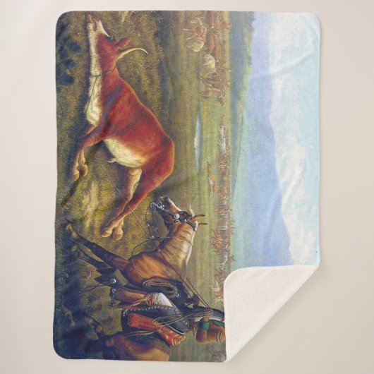 Vaquero C 1830 The Old West The Cowboy Sherpa Deken (Voorkant)