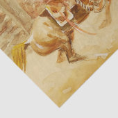 Vaquero en Stier door Edward Borein Tissuepapier (Detail)