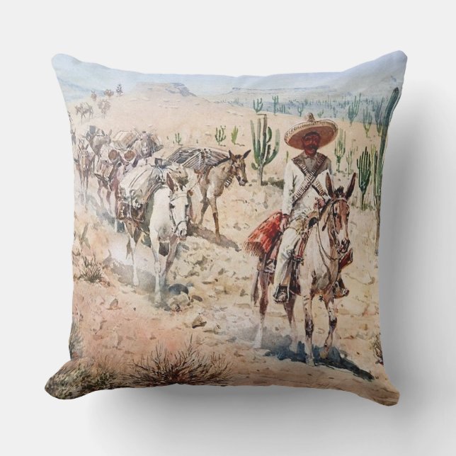 “Vaquero Pack Train” door Edward Borein Buitenkussen (Voorkant)