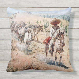 “Vaquero Pack Train” door Edward Borein Buitenkussen