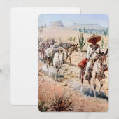 “Vaquero Pack Train” door Edward Borein Kaart (Voorkant / Achterkant)