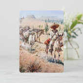 “Vaquero Pack Train” door Edward Borein Kaart (Staand voorkant)