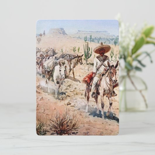 "Vaquero Pack Train" van Edward Borein Kaart (Staand voorkant)