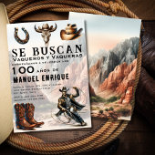 Vaquero Spaans Western Cowboy Pet 100e verjaardag Kaart