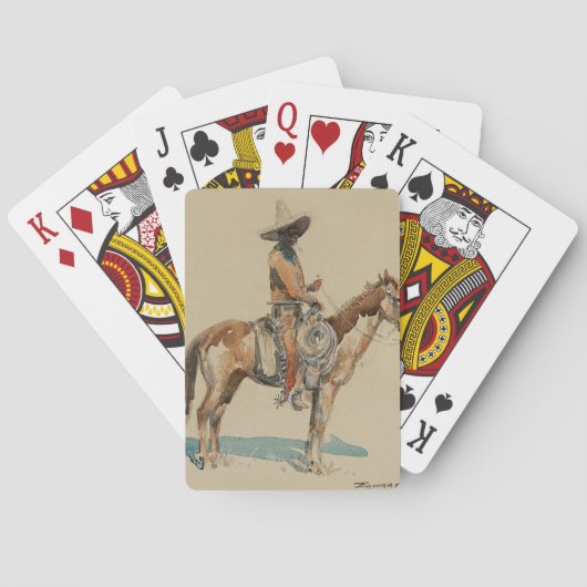“Vaquero” Westerse kunst van Edward Borein Pokerkaarten (Achterkant)