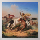Vaqueros Roping a Steer Poster (Voorkant)