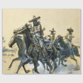 "Vaqueros" Westerne kunst van Charles M Russell Cadeaupapier (Vlak)