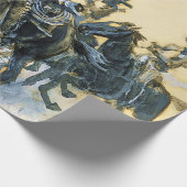 "Vaqueros" Westerne kunst van Charles M Russell Cadeaupapier (Hoek)