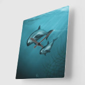 Vaquita Porpoises Vierkante Klok (Hoek)