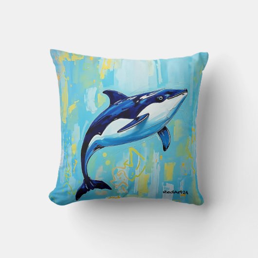 Vaquita Wall Art – Endangered Marine Porpoise Kussen (Voorkant)