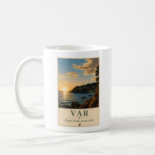 Var Middellandse Zee Zonsondergang Vintage Koffiemok