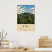 Var Provence Berglandschap Vintage Poster (Keuken)