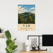 Var Provence Berglandschap Vintage Poster (Thuiskantoor)
