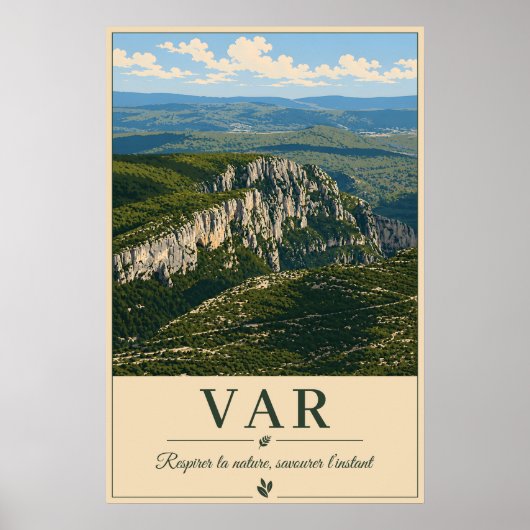 Var Provence Rocky Kliffen Vintage Poster (Voorkant)