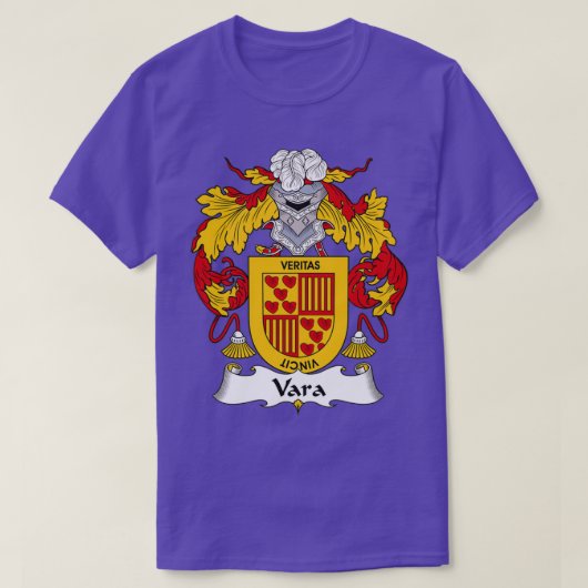 Vara Coat of Arms Family Crest T-shirt (Design voorkant)