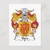 Vara Family Crest Briefkaart (Voorkant)
