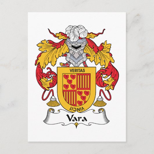 Vara Family Crest Briefkaart (Voorkant)