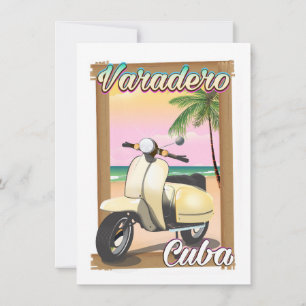 Varadero Cuba vintage scooterposter Kaart