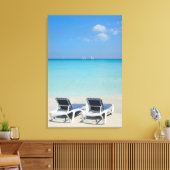 Varadero, Cuba. Zand- en doorzitters Canvas Afdruk (Insitu (Woonkamer))