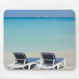 Varadero, Cuba. Zand en strandstoelen Muismat