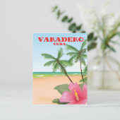 Varadero Cubaans strand reisposter Briefkaart (Staand voorkant)