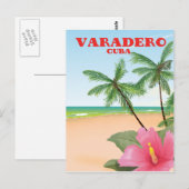 Varadero Cubaans strand reisposter Briefkaart (Voorkant / Achterkant)