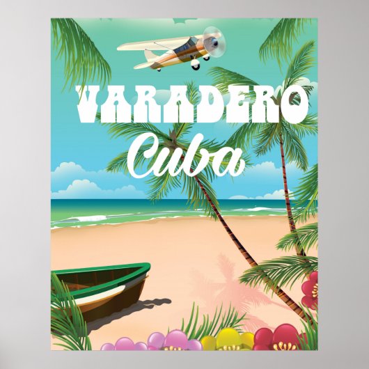 Varadero Cubaanse strand vakantieposter Poster (Voorkant)
