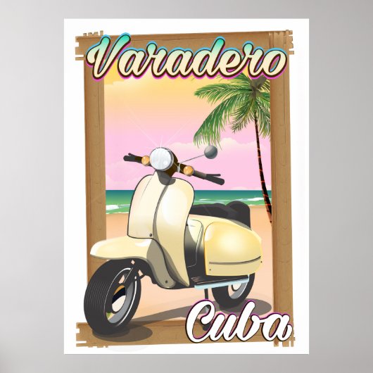 Varadero Cuban scooter poster (Voorkant)