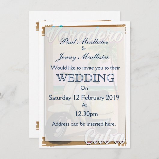 Varadero Cuban  scooter poster Kaart (Voorkant / Achterkant)