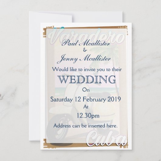 Varadero Cuban  scooter poster Kaart (Voorkant)