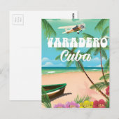 Varadero Cuban strand vakantion poster Briefkaart (Voorkant / Achterkant)