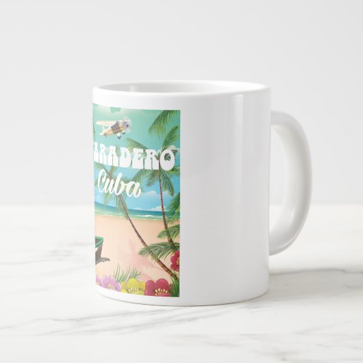 Varadero Cuban strand vakantion poster Grote Koffiekop (Voorkant rechts)