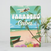 Varadero Cuban strand vakantion poster Kaart (Staand voorkant)