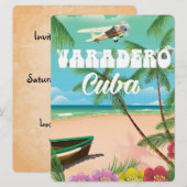 Varadero Cuban strand vakantion poster Kaart (Voorkant / Achterkant)