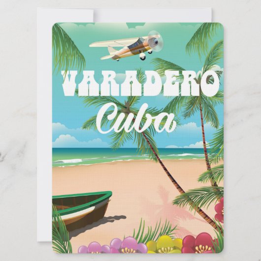 Varadero Cuban strand vakantion poster Kaart (Voorkant)