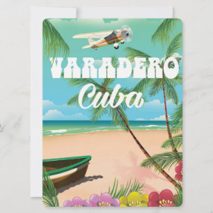 Varadero Cuban strand vakantion poster Kaart