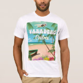 Varadero Cuban strand vakantion poster T-shirt (Voorkant)