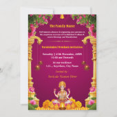Varalakshmi Vratham Invitation Kaart (Voorkant)