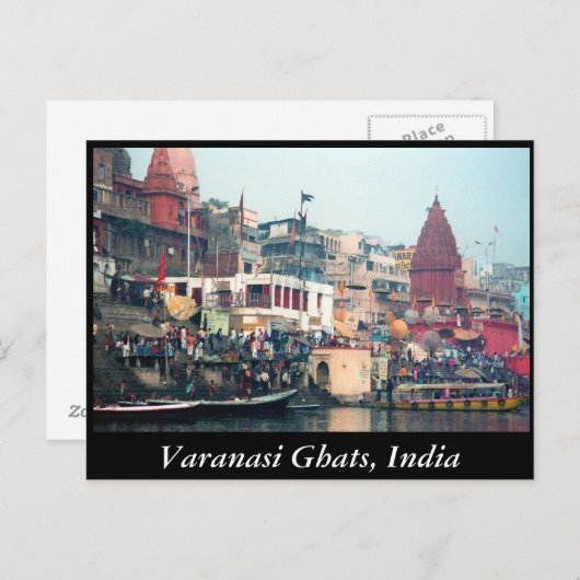 Varanasi Ghats Briefkaart (Voorkant / Achterkant)