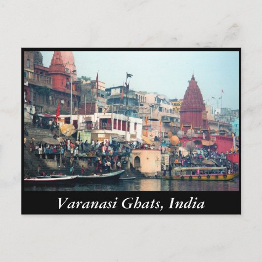 Varanasi Ghats Briefkaart (Voorkant)