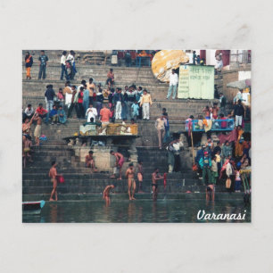 Varanasi ghats, postcard briefkaart