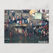 Varanasi ghats, postcard briefkaart (Voorkant)